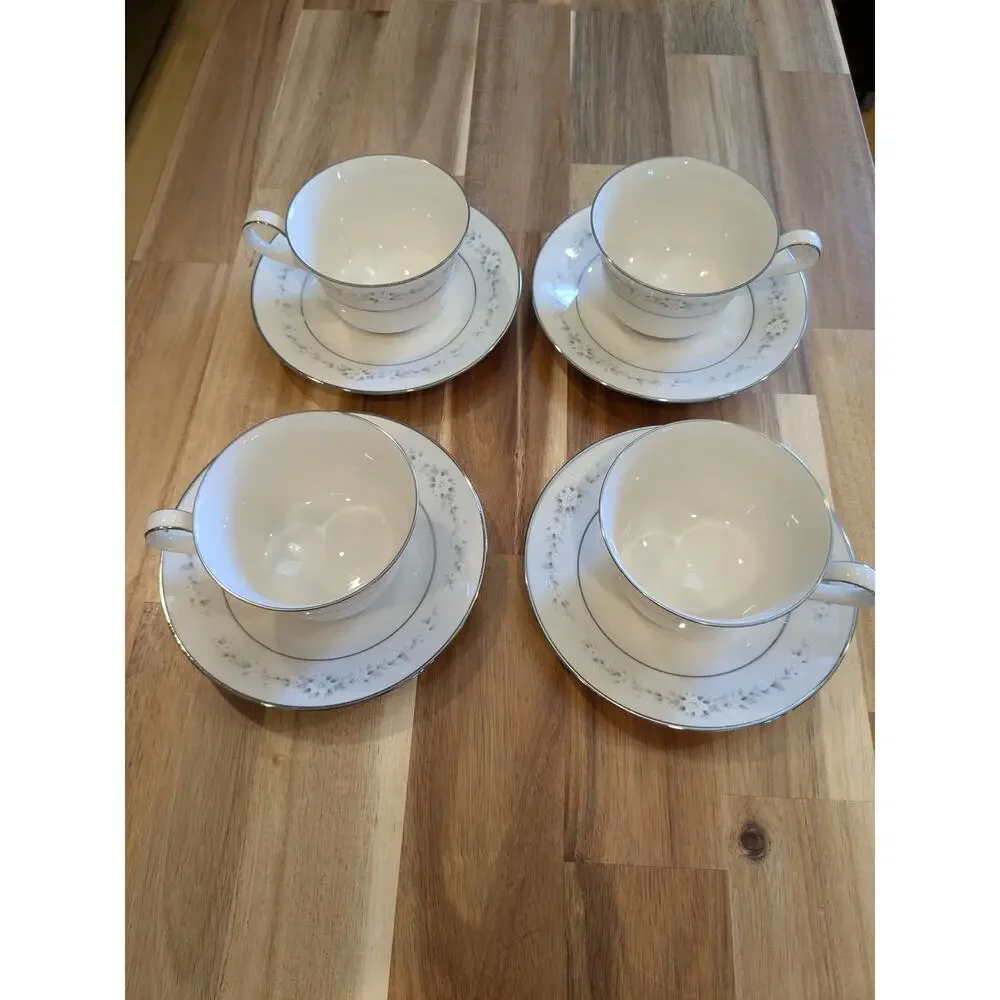 Noritake Ivory China HEATHER #7548 - 35 Pc Partial Set Plates Cups Bowls Japan